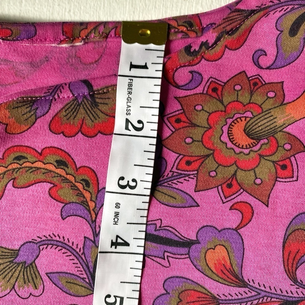 Unbranded Pink Paisley Short Sleeve Top - Picture 8 of 9